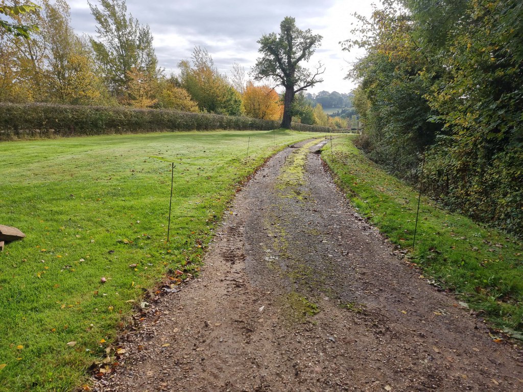 This is a large driveway which is just about to have a tar and chip driveway installed on by Folkestone Driveways