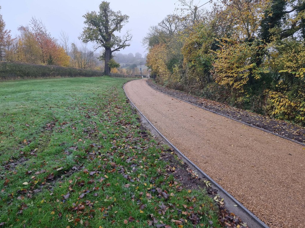 This is a large driveway which has just had a tar and chip driveway installed on by Folkestone Driveways